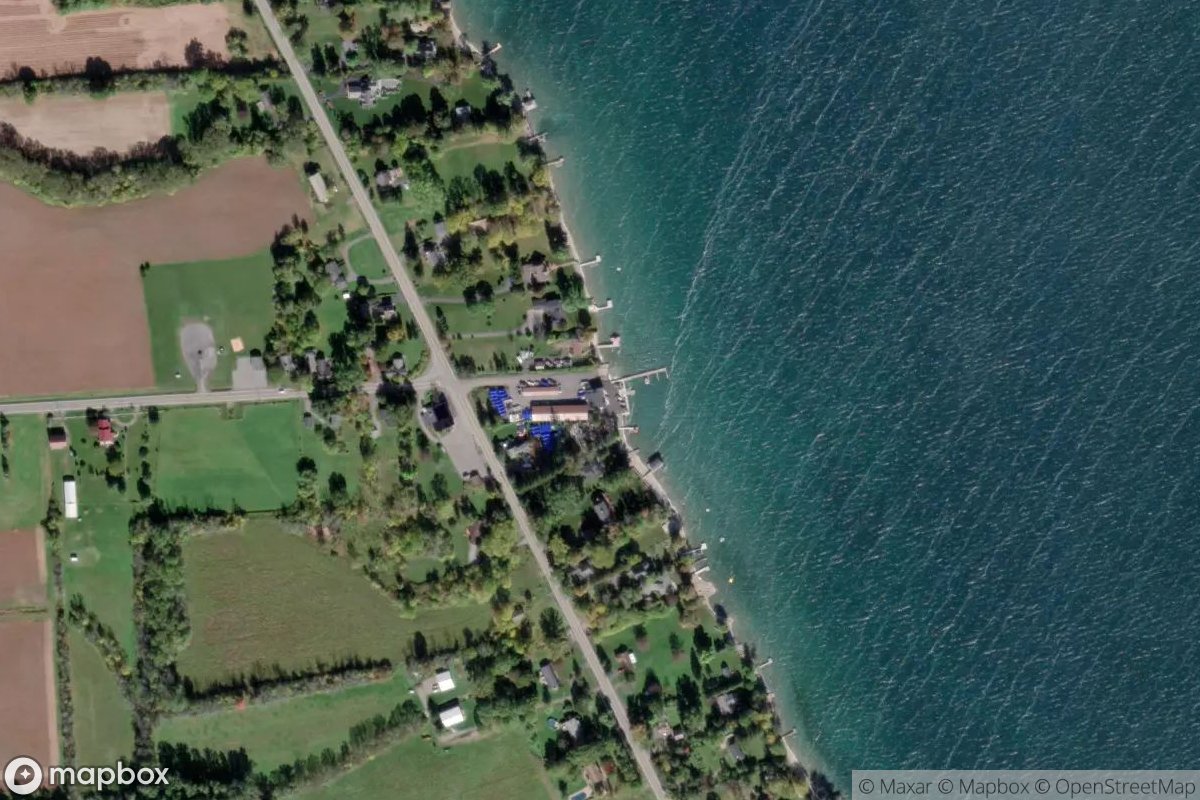 Satellite view of Marina at 42.8654, -76.4017