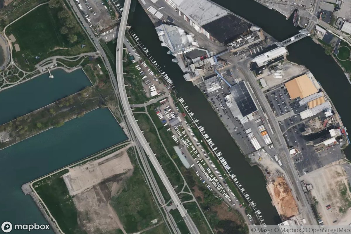 Satellite view of Marina at 42.8695, -78.8772