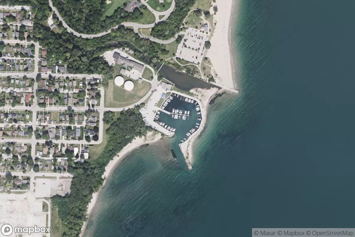 Satellite view of Marina at 42.9057, -87.8428