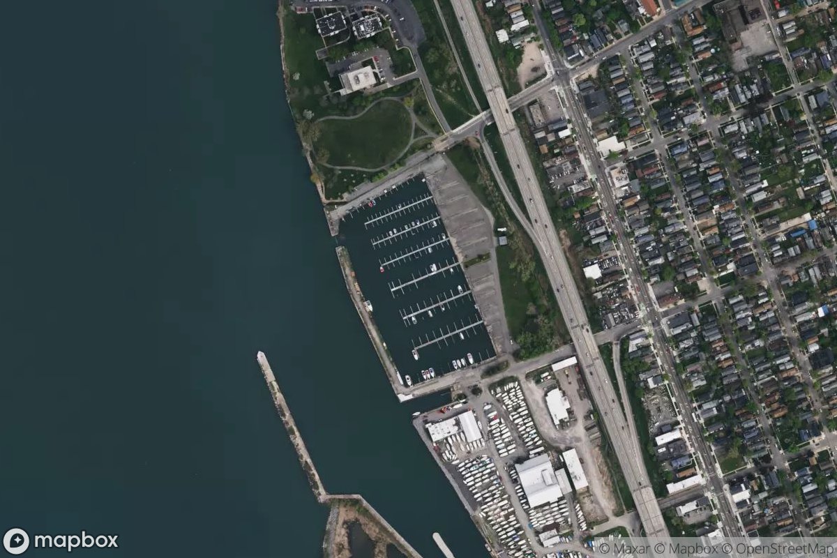 Satellite view of Marina at 42.9386, -78.9077