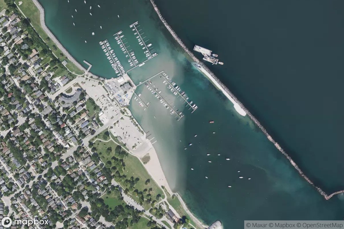 Satellite view of Marina at 42.9966, -87.8810