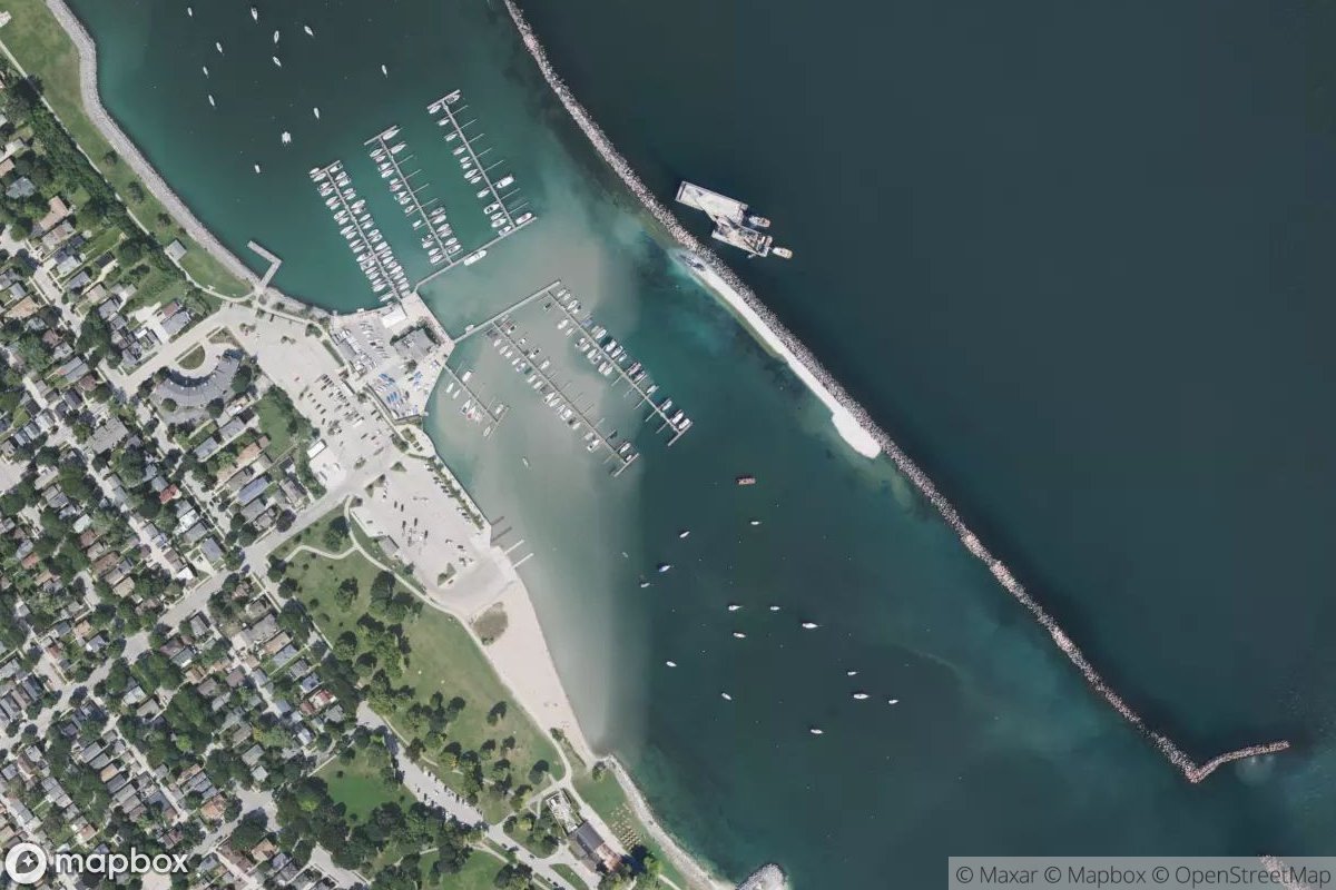 Satellite view of Marina at 42.9967, -87.8803