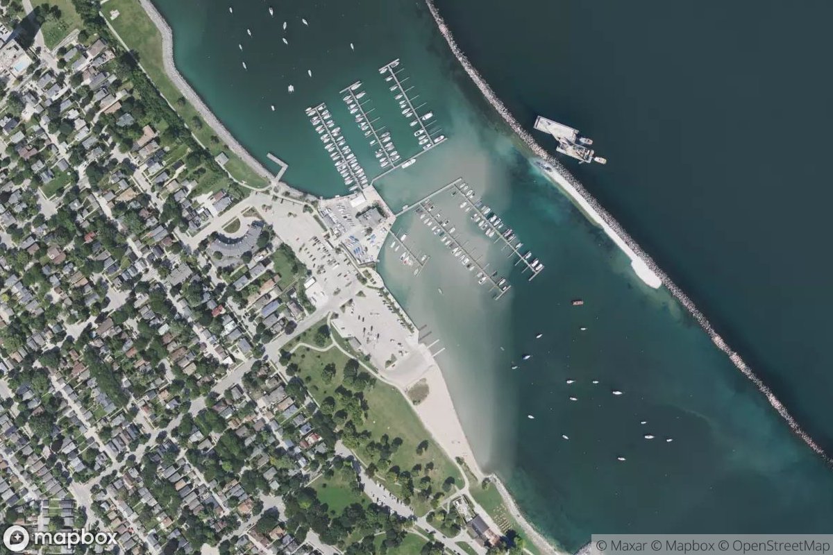 Satellite view of Marina at 42.9967, -87.8820