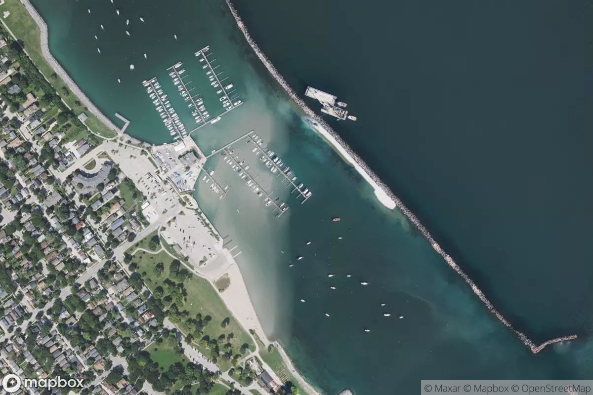 Satellite view of Marina at 42.9968, -87.8804