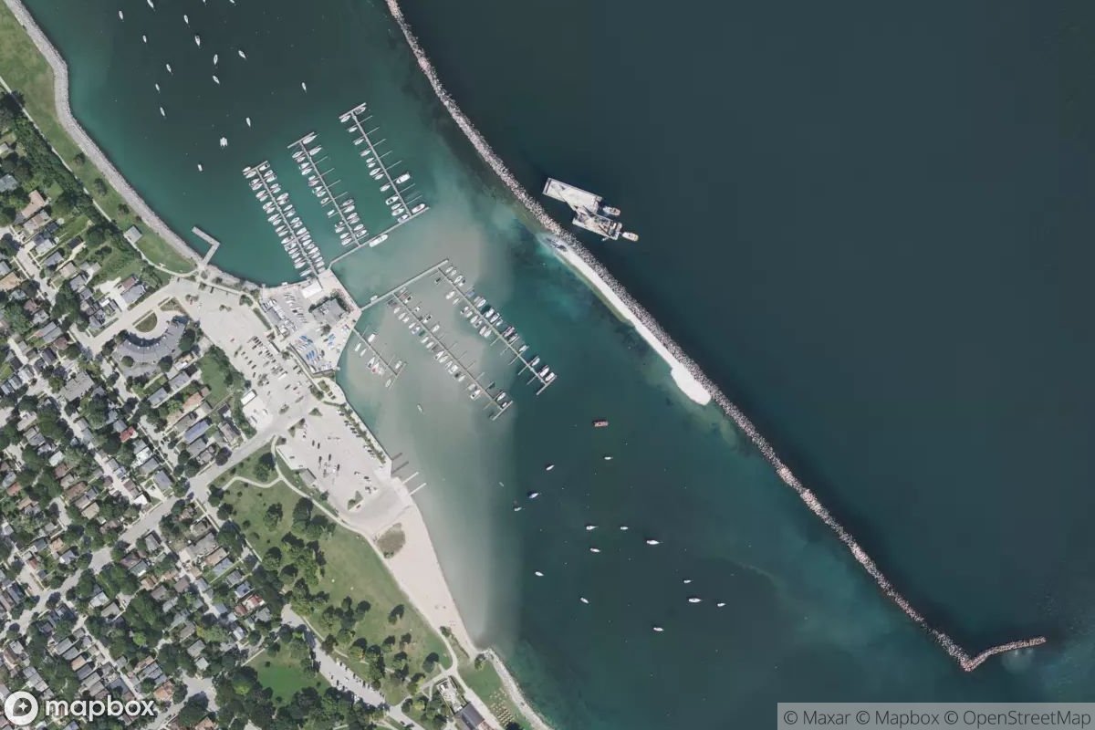 Satellite view of Marina at 42.9969, -87.8802