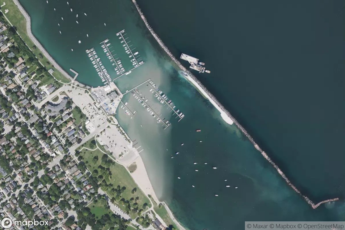 Satellite view of Marina at 42.9969, -87.8805