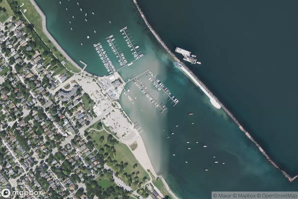 Satellite view of Marina at 42.9969, -87.8813