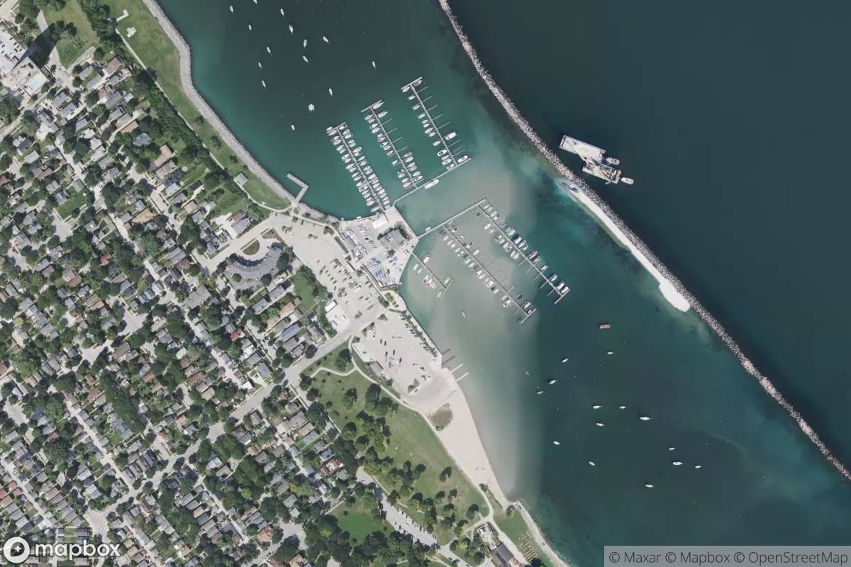 Satellite view of Marina at 42.9969, -87.8822