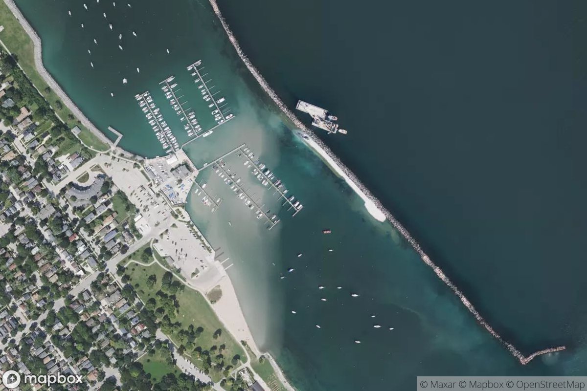 Satellite view of Marina at 42.9970, -87.8803