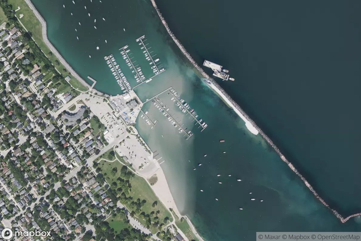 Satellite view of Marina at 42.9970, -87.8810