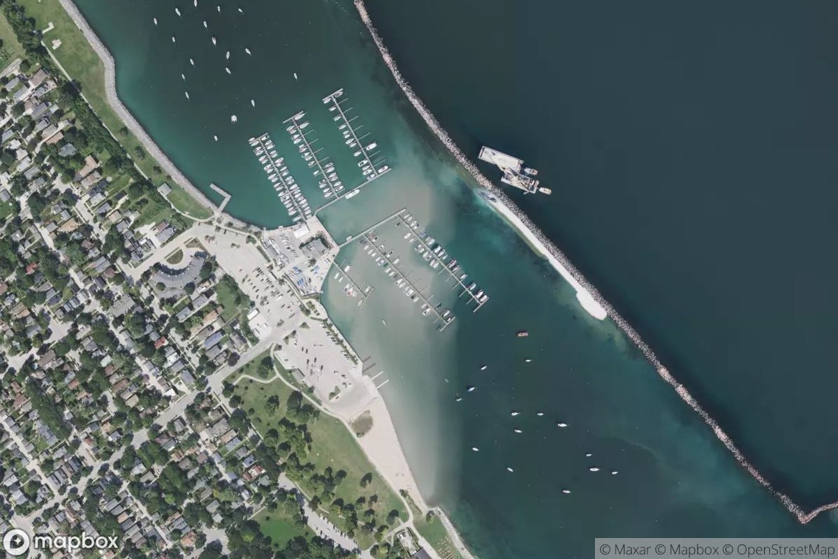 Satellite view of Marina at 42.9970, -87.8811