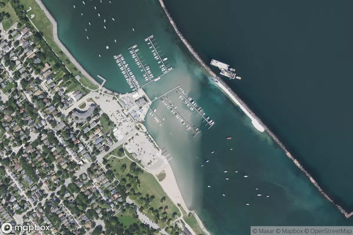 Satellite view of Marina at 42.9970, -87.8814