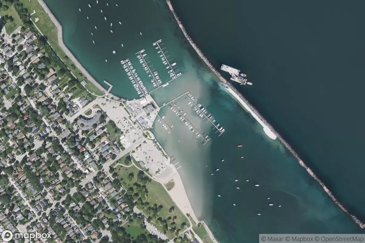 Satellite view of Marina at 42.9970, -87.8816