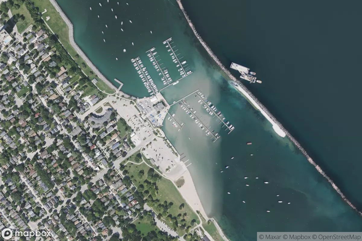 Satellite view of Marina at 42.9970, -87.8819