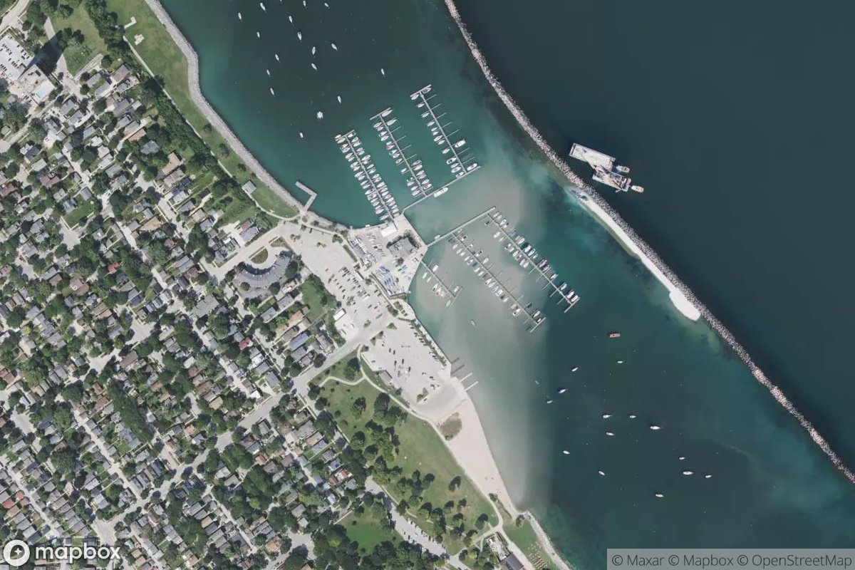 Satellite view of Marina at 42.9970, -87.8823
