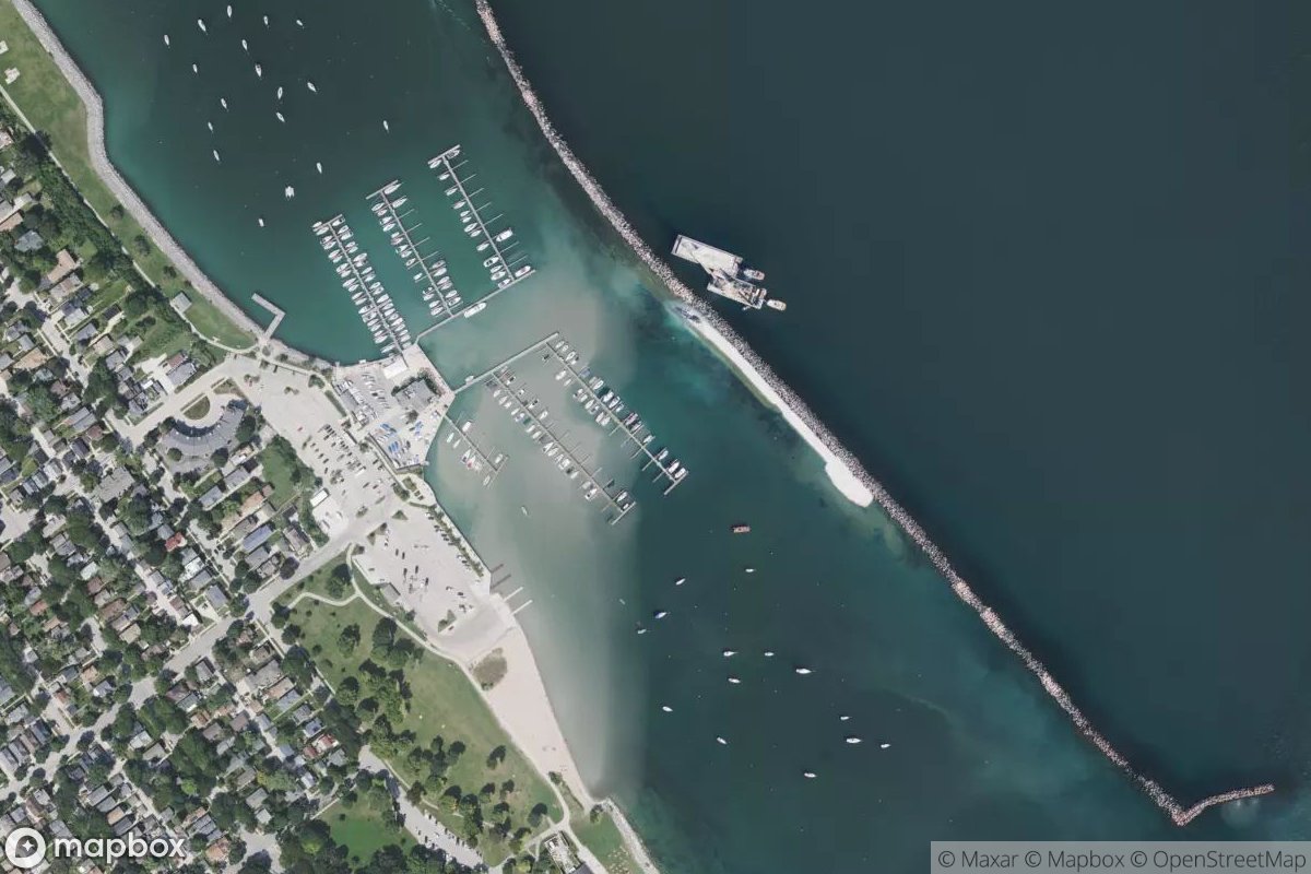 Satellite view of Marina at 42.9971, -87.8804