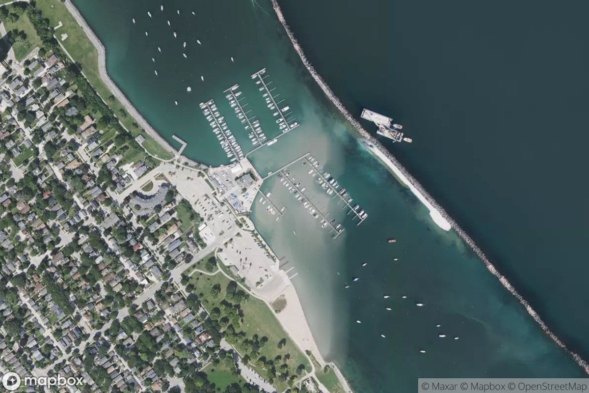 Satellite view of Marina at 42.9971, -87.8817