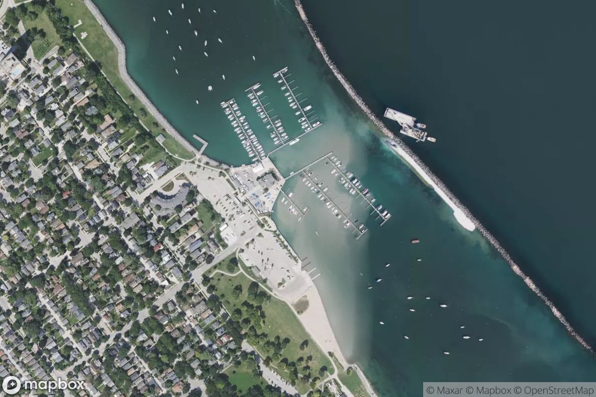 Satellite view of Marina at 42.9971, -87.8821