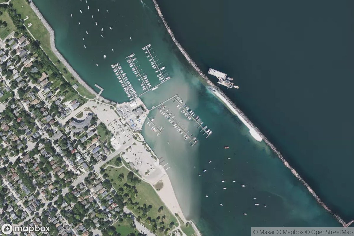 Satellite view of Marina at 42.9972, -87.8813