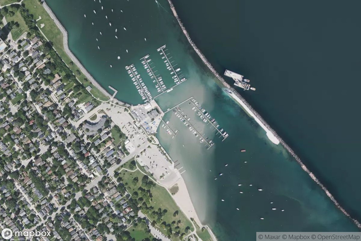 Satellite view of Marina at 42.9972, -87.8818