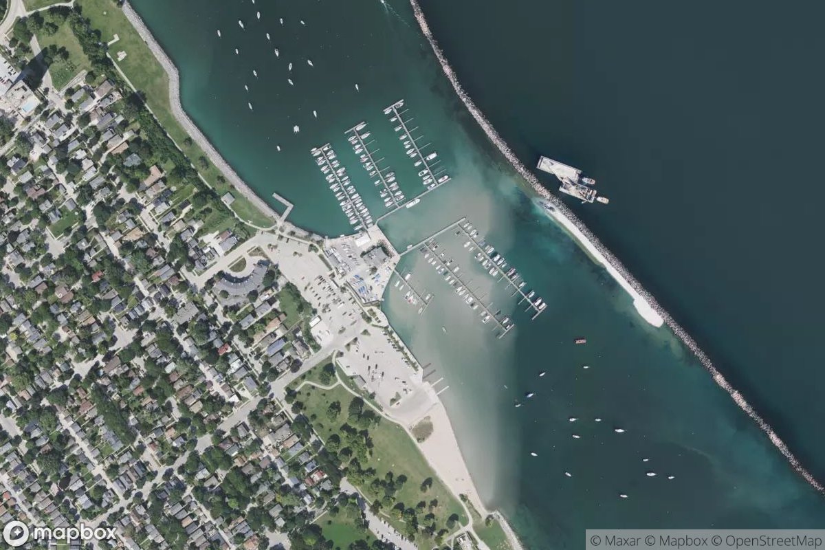 Satellite view of Marina at 42.9972, -87.8822