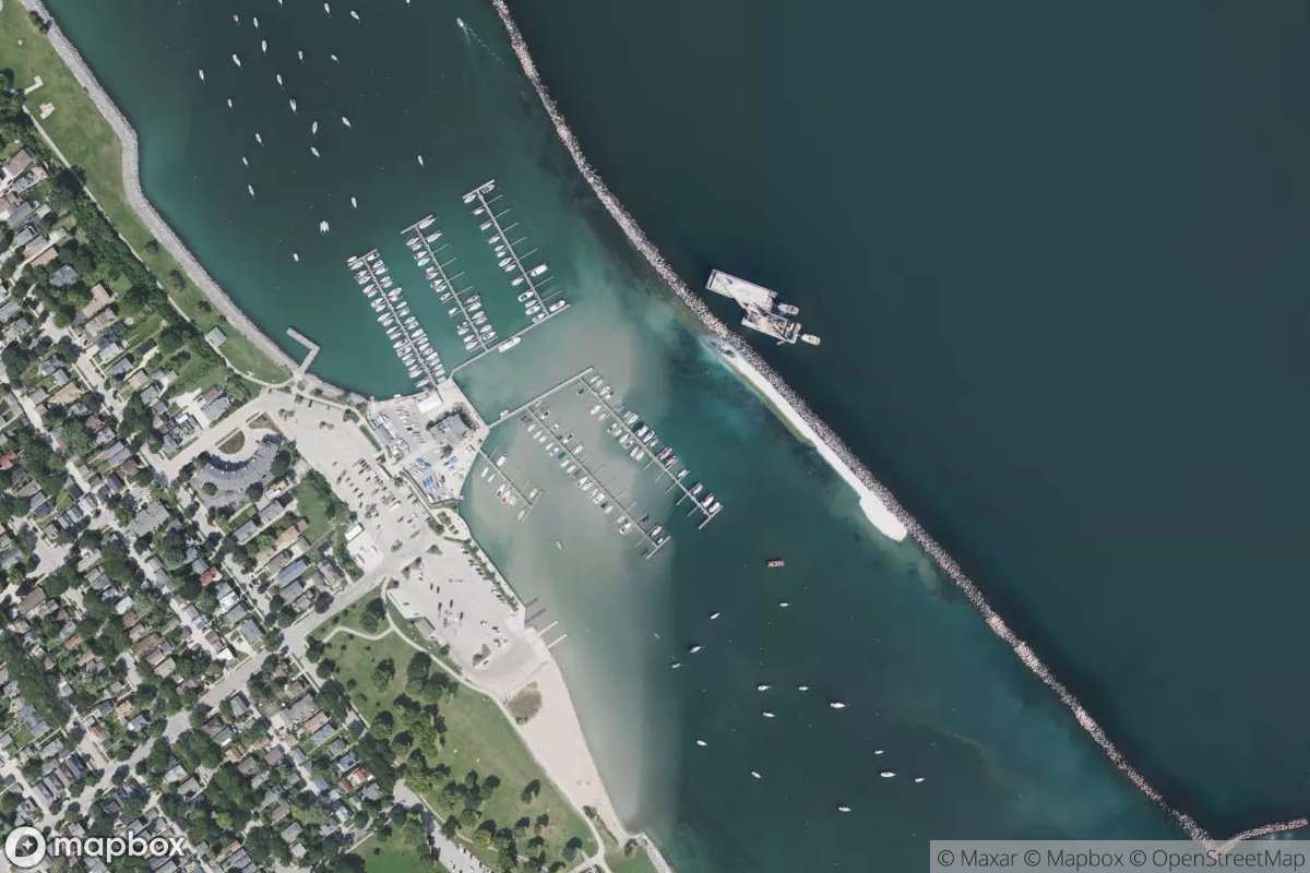 Satellite view of Marina at 42.9973, -87.8807