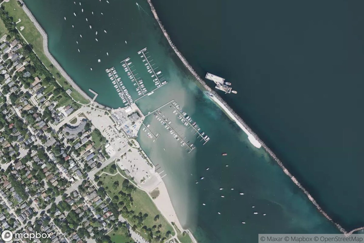 Satellite view of Marina at 42.9973, -87.8810