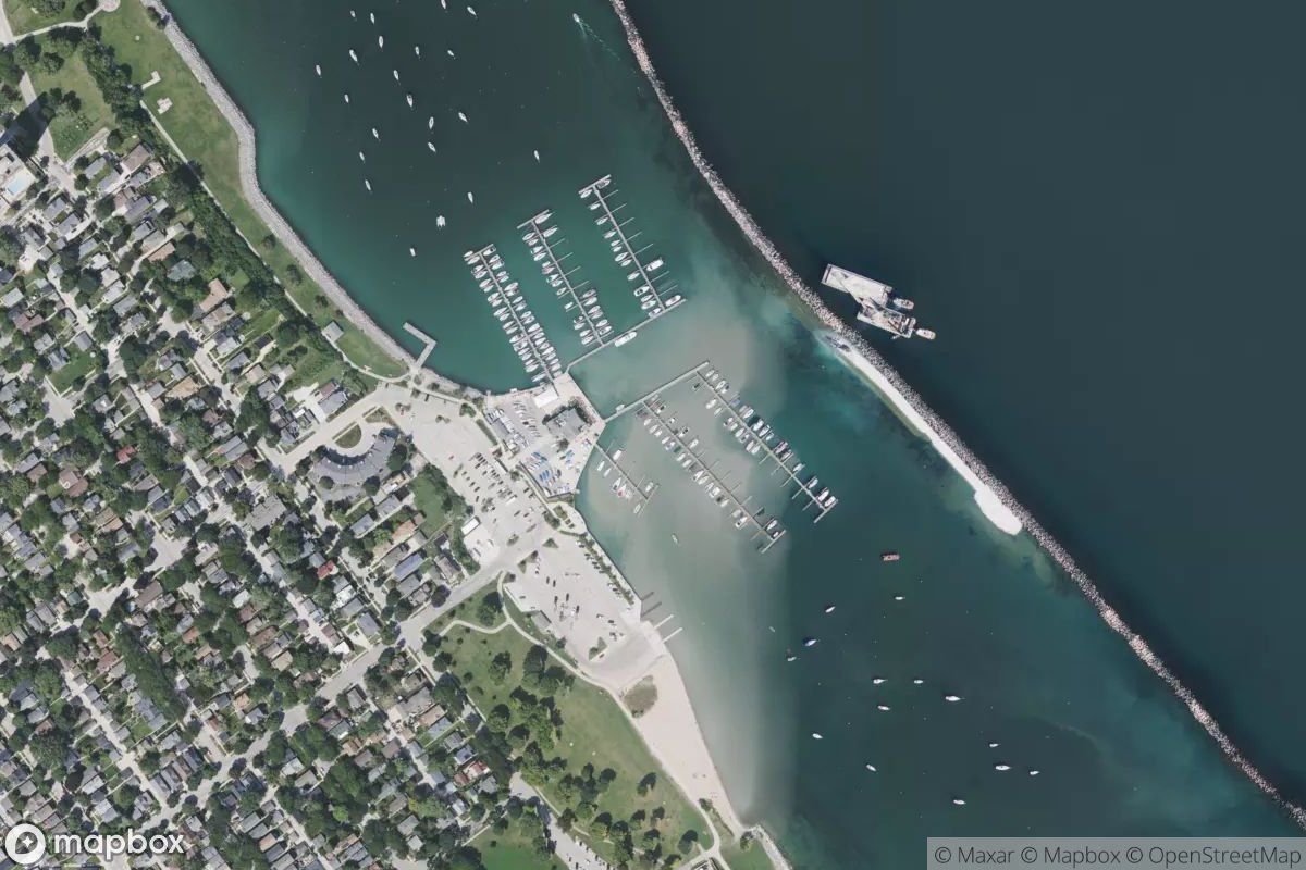 Satellite view of Marina at 42.9973, -87.8819