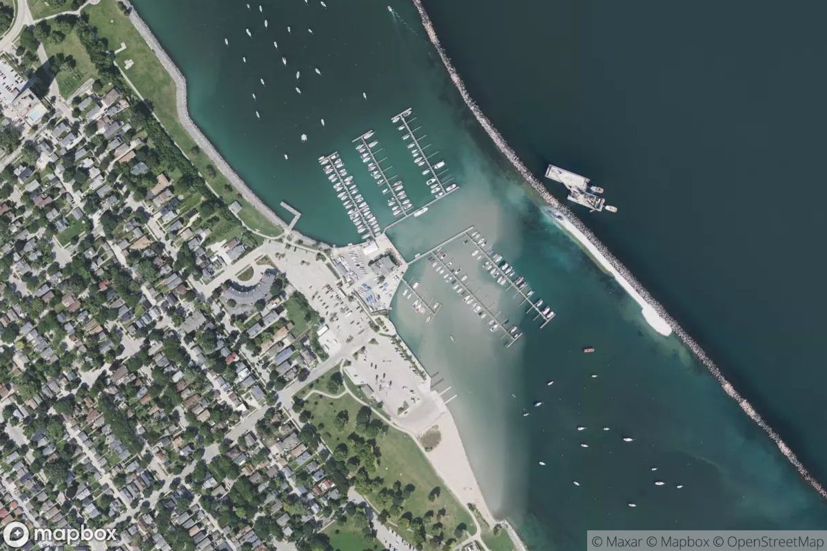 Satellite view of Marina at 42.9973, -87.8823