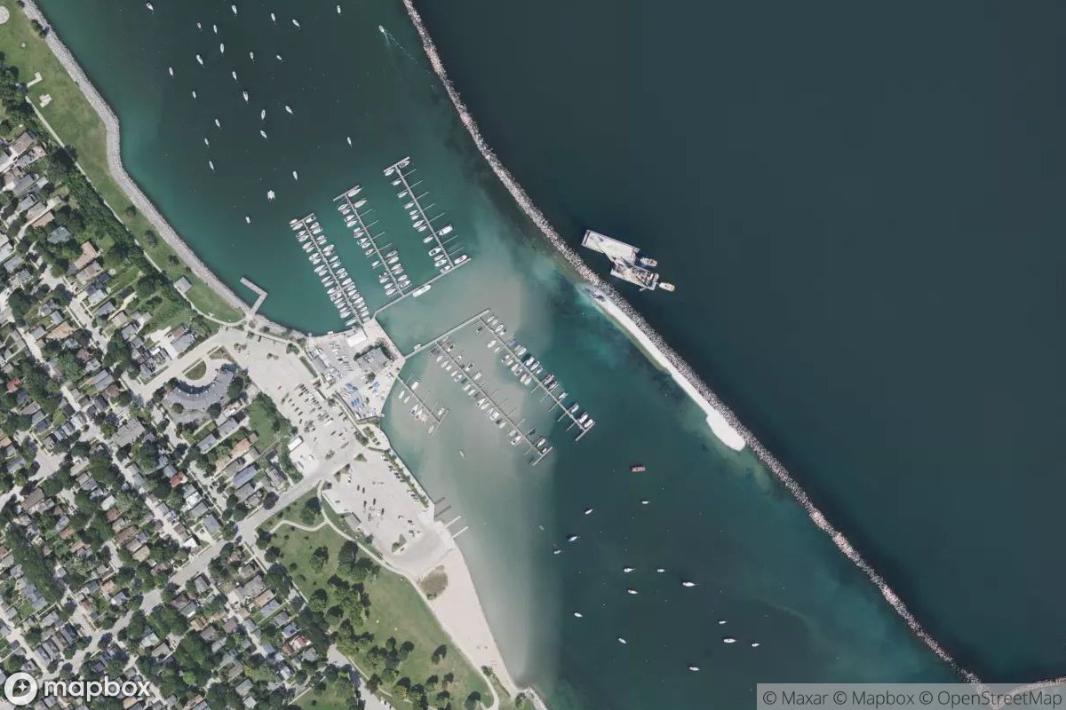 Satellite view of Marina at 42.9974, -87.8808