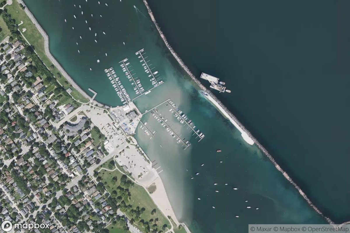 Satellite view of Marina at 42.9974, -87.8811