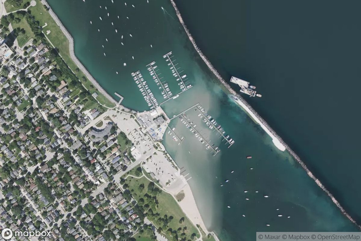 Satellite view of Marina at 42.9974, -87.8820