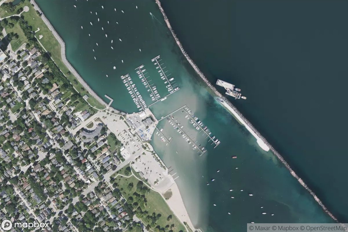 Satellite view of Marina at 42.9975, -87.8818