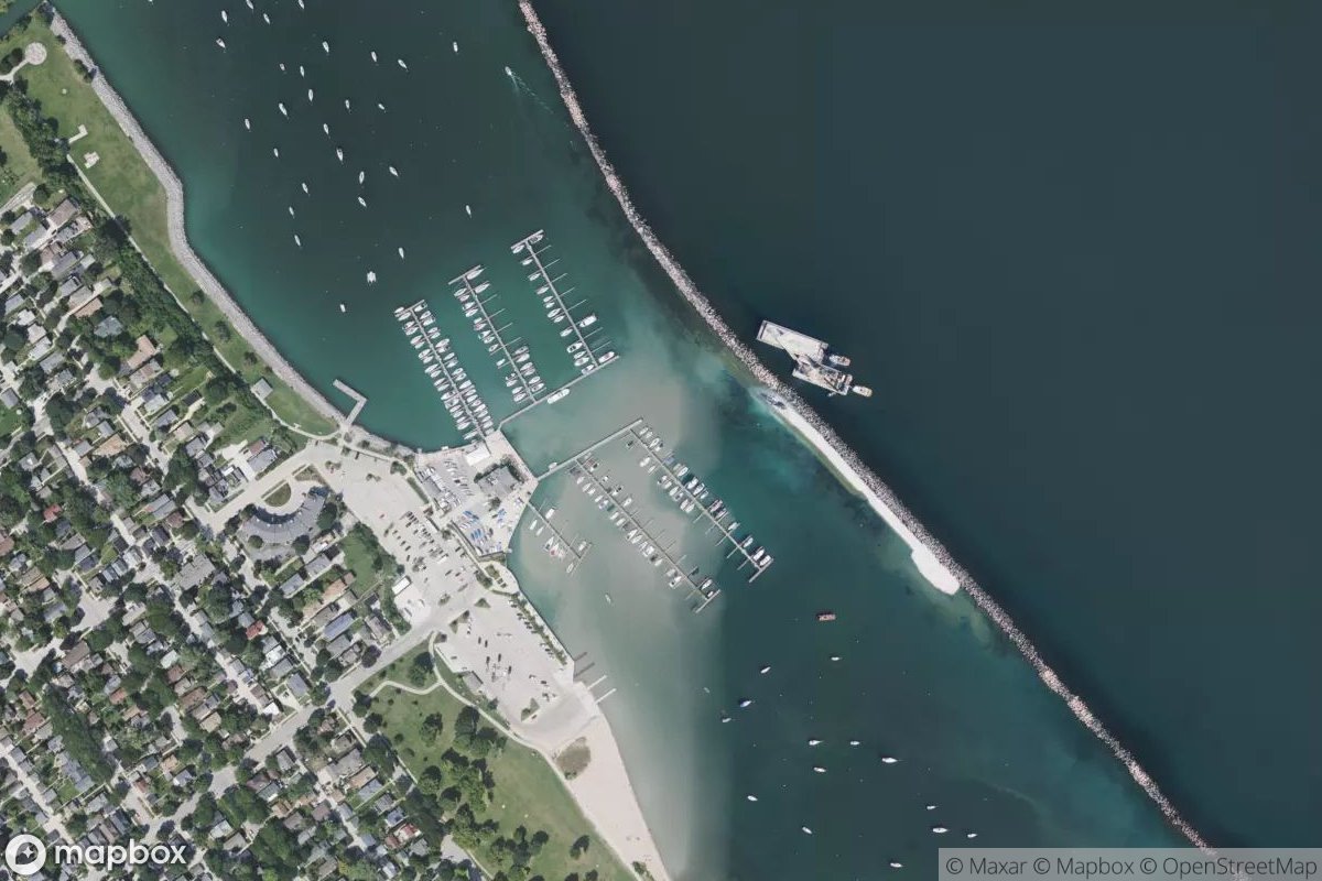 Satellite view of Marina at 42.9977, -87.8811