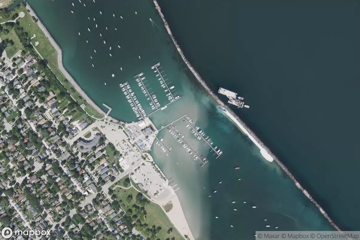 Satellite view of Marina at 42.9977, -87.8816