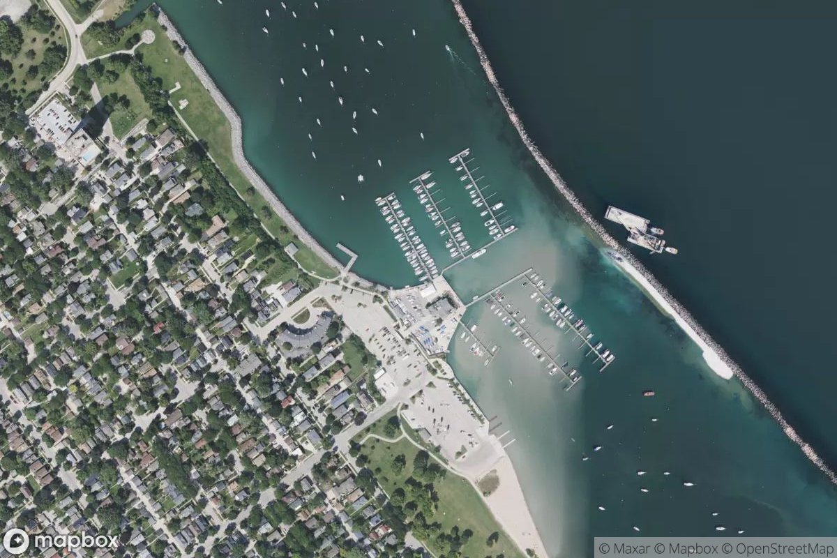 Satellite view of Marina at 42.9977, -87.8831