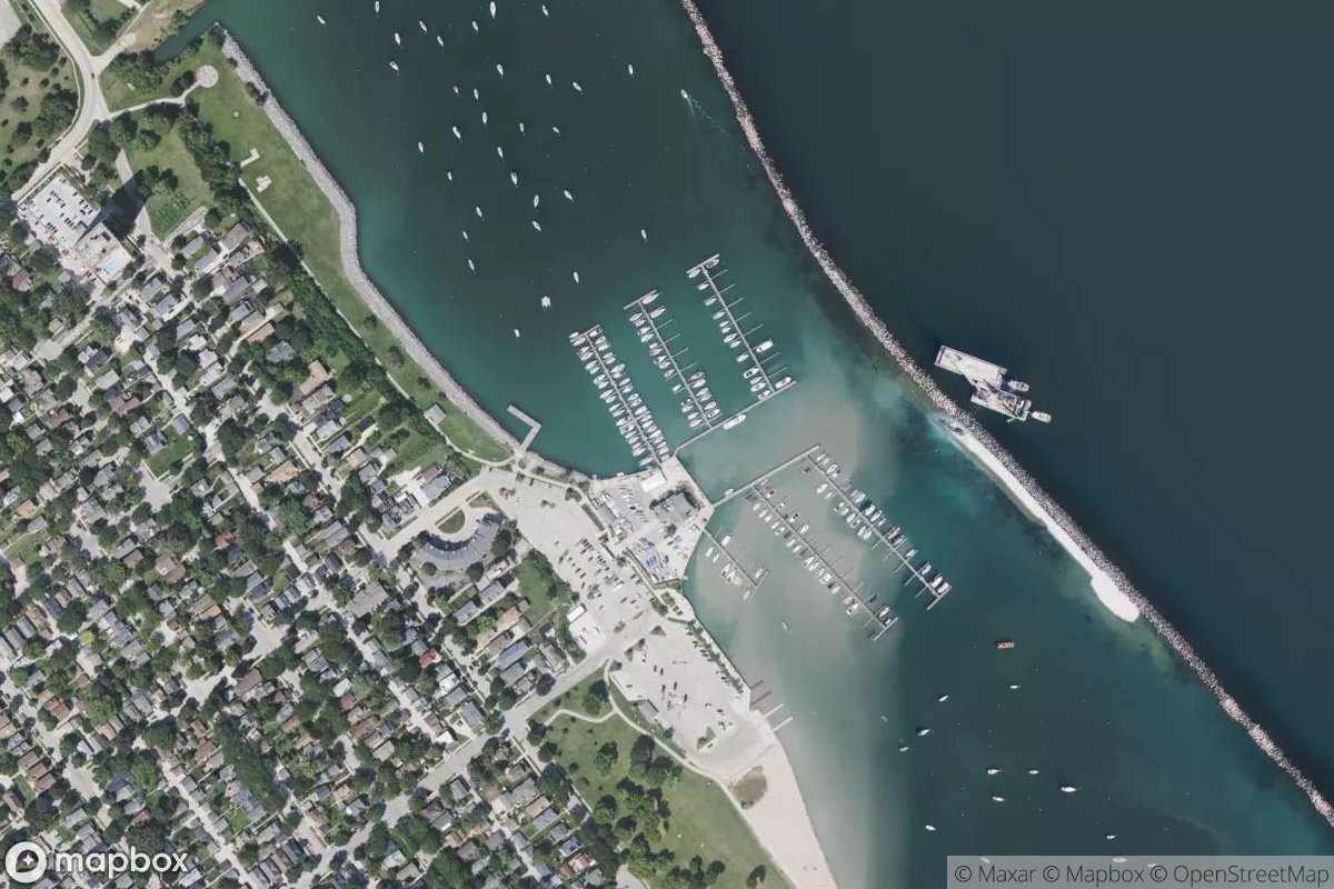 Satellite view of Marina at 42.9978, -87.8828