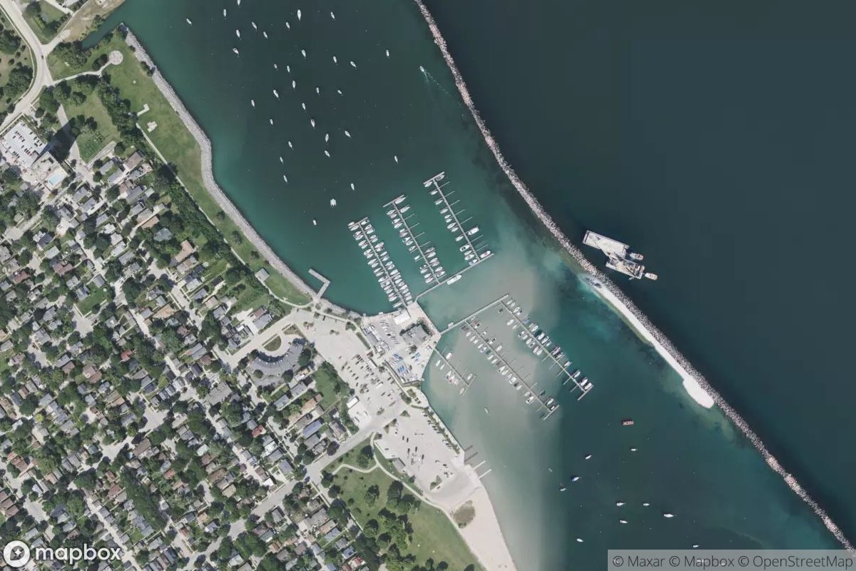 Satellite view of Marina at 42.9979, -87.8825