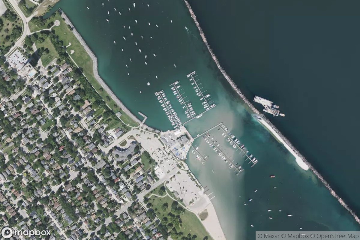 Satellite view of Marina at 42.9979, -87.8828