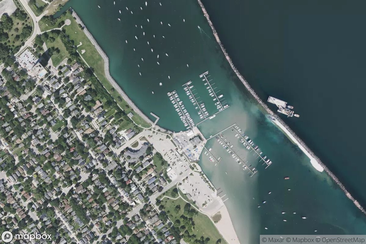 Satellite view of Marina at 42.9979, -87.8832