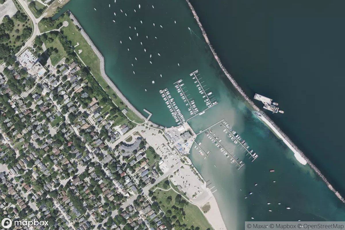 Satellite view of Marina at 42.9980, -87.8832