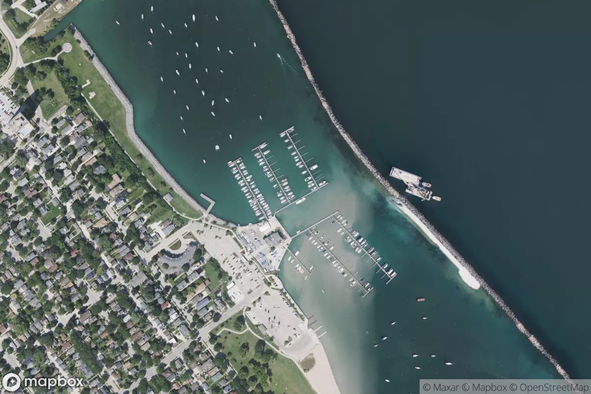 Satellite view of Marina at 42.9981, -87.8823
