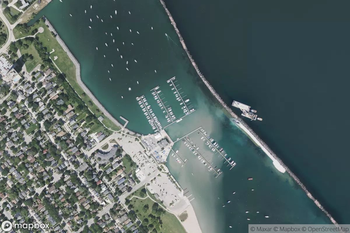 Satellite view of Marina at 42.9981, -87.8823