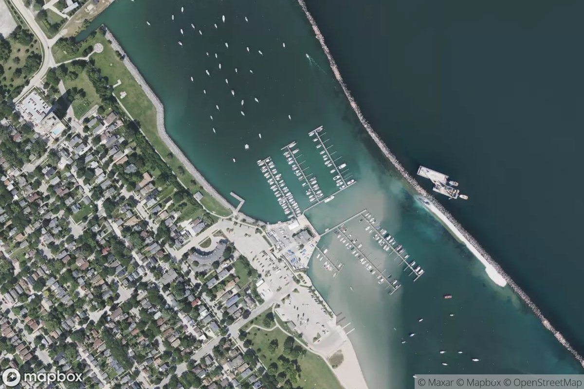 Satellite view of Marina at 42.9981, -87.8830
