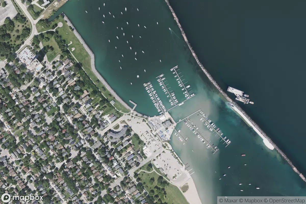 Satellite view of Marina at 42.9981, -87.8833