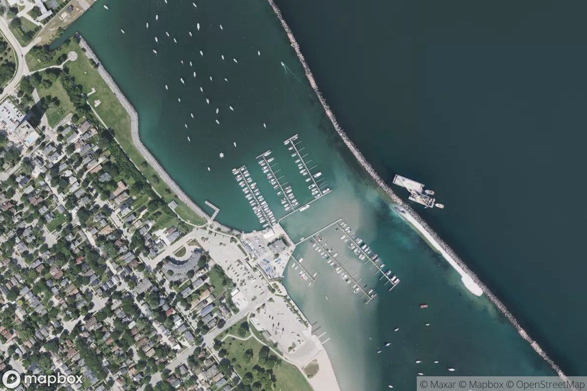 Satellite view of Marina at 42.9982, -87.8824