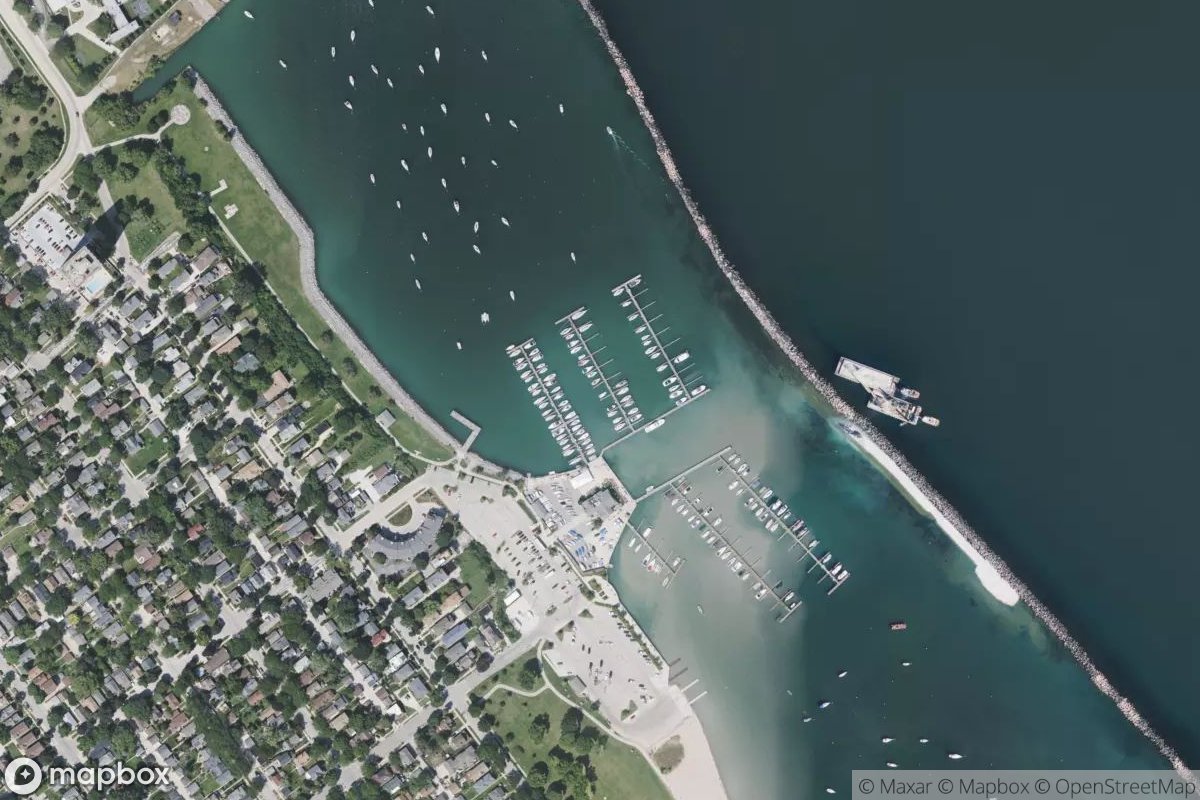Satellite view of Marina at 42.9982, -87.8827