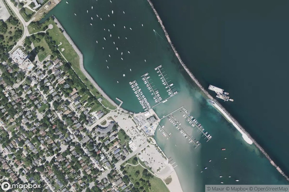 Satellite view of Marina at 42.9982, -87.8830