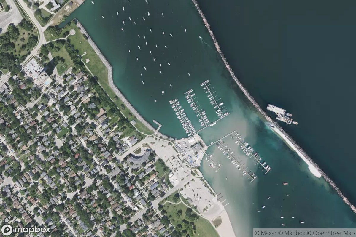 Satellite view of Marina at 42.9982, -87.8834