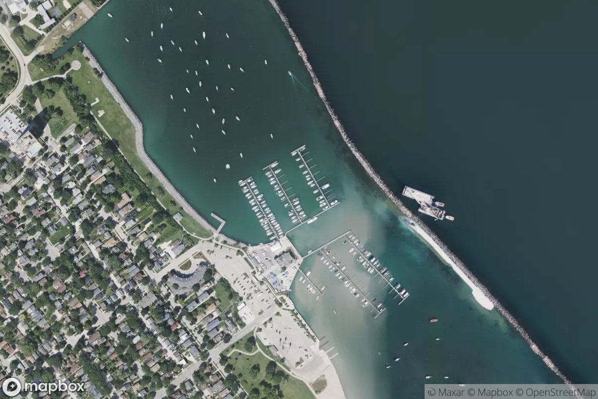 Satellite view of Marina at 42.9983, -87.8824